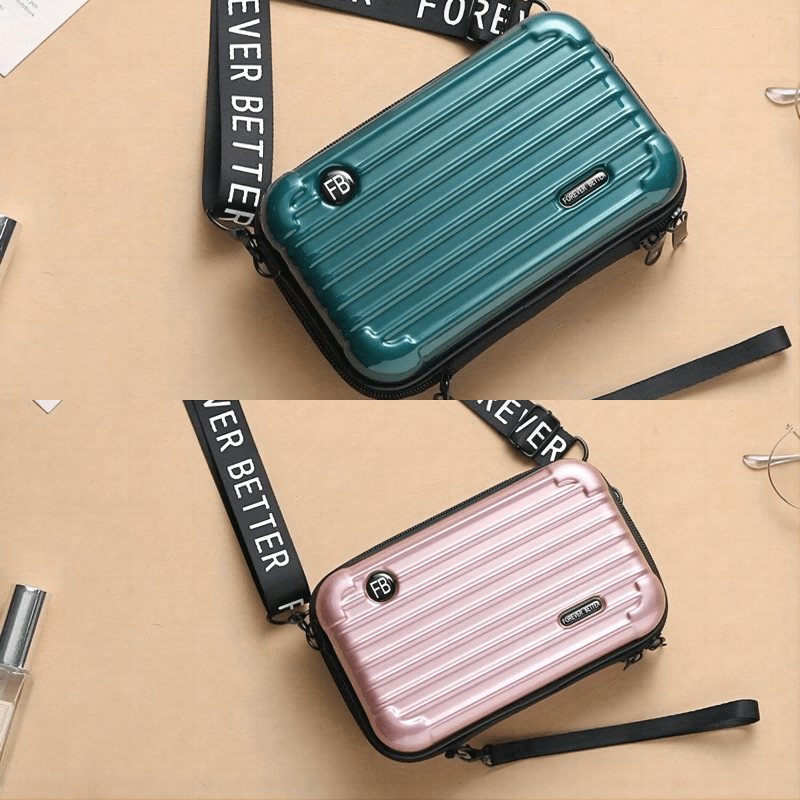 Stylish Suitcase Design Shoulder Bag, Zipper All-Match Zipper Coin Purse  Christmas time