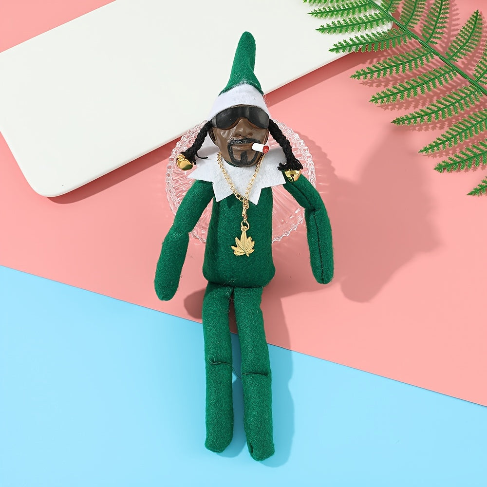 Festive Stoop Christmas Elf Resin Doll Ornament - Perfect Holiday Gift for Family and Friends newyear  gift
