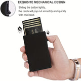 2024 New Minimalist Wallet For Men, Tri-fold Card Holder Wallet With Strong Magnetic Closure For Airtag, Carbon Fiber Genuine Leather Wallet With ID Window & Zipper Coin Pocket