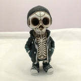 1pc  Skull Gnome Doll Resin Ornament, Cool Skeleton Figurines, Home Indoor Home Decoration, Funny Holiday Decoration Gifts,Day Of The Dead Decor   Christmas time