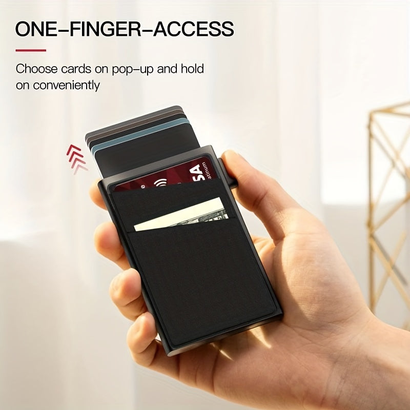 Automatic Pop Up Credit Card Holder Minimalist RFID Blocking Men's Business Card Wallet  Christmas time