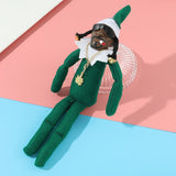 Festive Stoop Christmas Elf Resin Doll Ornament - Perfect Holiday Gift for Family and Friends Christmas present