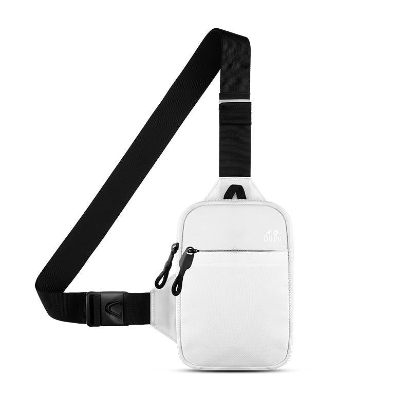 Men Shoulder Chest Bag Nylon Waterproof Outdoor Sport Running Cycling Belt Bag Large Capacity Travel Phone Pouch Bag