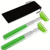 2 Pack Portable Extendable Back Scratcher With Beautiful Gift Packaging, Stainless Steel Telescoping Massage Tool For Men Women