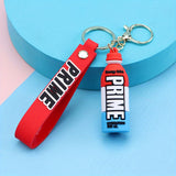 1pc Bottle Pendant Silicone Three-dimensional Keychain, Bag Ornament Key Chain For Men