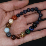 1pc Fashion Eight Planets Beaded Bracelet Men's Natural Stone Cosmic Yoga Chakra Solar Bracelet