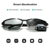 Polarized Photochromic Sunglasses, Men's  Driving Transition Lens Sunglasses, No Glasses Case