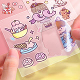 100pcs Non-repeating Pet Stickers Cartoon Cute Girl DIY Journal Stickers