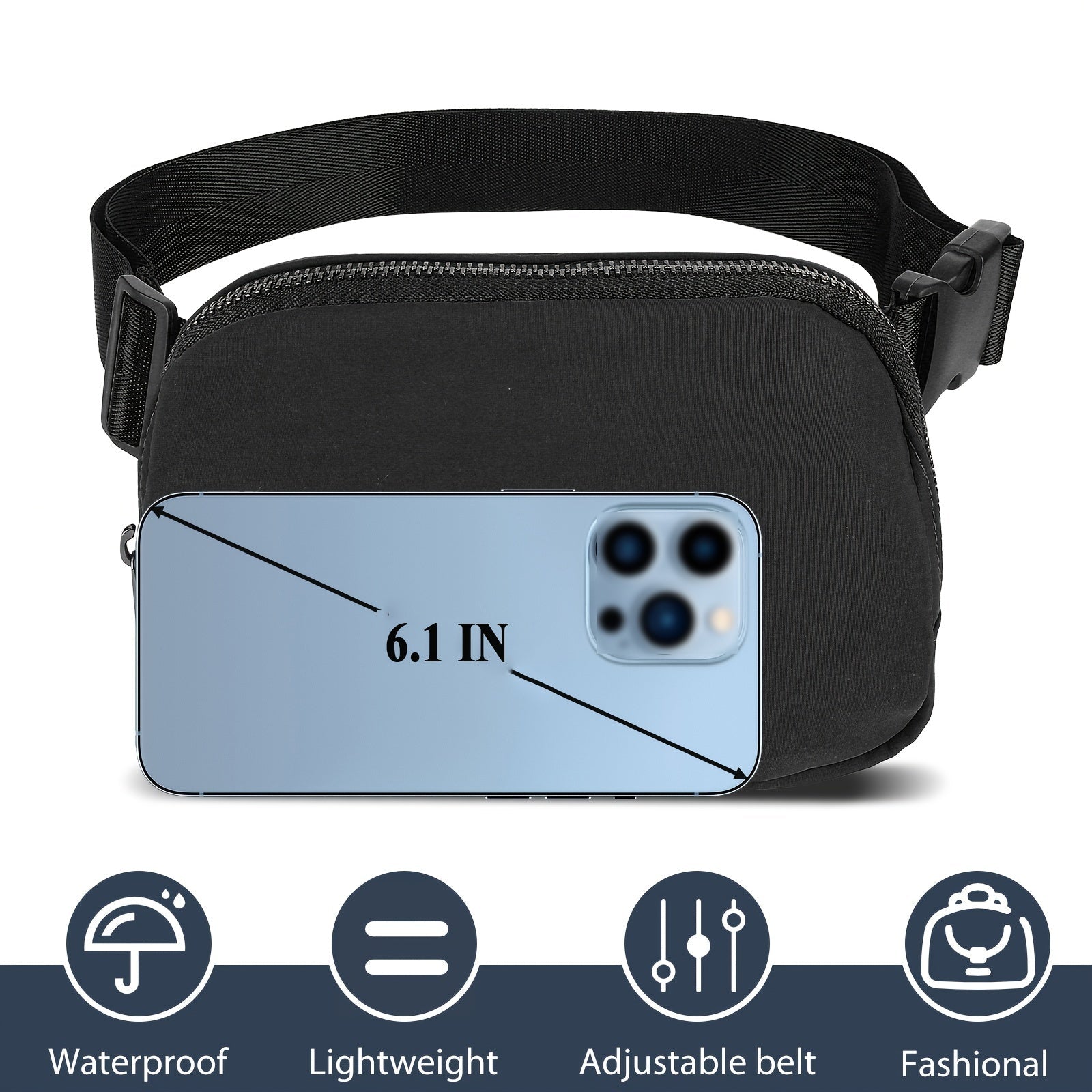 Everywhere Belt Bag For Women And Men Fanny Pack Waist Bags With Adjustable Strap For Workout Running Travelling Hiking