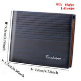 1pc Retro Style Men's Leather Wallet,Short Slim Male's Purse With Money Credit Card Holder