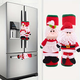 2pcs, Christmas Refrigerator Door Handle Cover Santa Snowman Kitchen Appliance Handle Covers Decorations For Fridge Microwave Oven Dishwasher Christmas Handle Protector