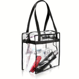 Clear Bags Stadium Approved Clear Tote Bag With Zipper, Fashion Gym Tote Bag, Travel Waterproof Crossbody Shoulder Bag