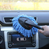 Car Dust Removal Made Easy - Small Duster Wipe, Soft Brush Cleaning Brush, Mini Bristle Brush & Nanofiber Car Interior Accessories