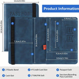 1pc Passport Holder Travel Bag Passport And Vaccine Card Holder Combo Slim Travel Accessories Passport Wallet For Unisex Leather Passport Cover Protector With Waterproof Vaccine Card Slot