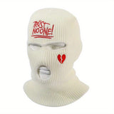 1pc Unisex Thermal  3-Hole Winter Knitted Mask With Full Face Covering For Outdoor Sports Cycling