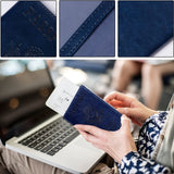 1pc Passport Holder Travel Bag Passport And Vaccine Card Holder Combo Slim Travel Accessories Passport Wallet For Unisex Leather Passport Cover Protector With Waterproof Vaccine Card Slot