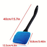 1pc Car Window Cleaner Brush Kit Windshield Cleaning Wash Tool Inside Interior Auto Glass Wiper With Long Handle Car Accessories