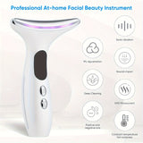 3 Colors LED Photon Care Beauty Device Neck And Face Massager - Perfect Gift For Women And Girls