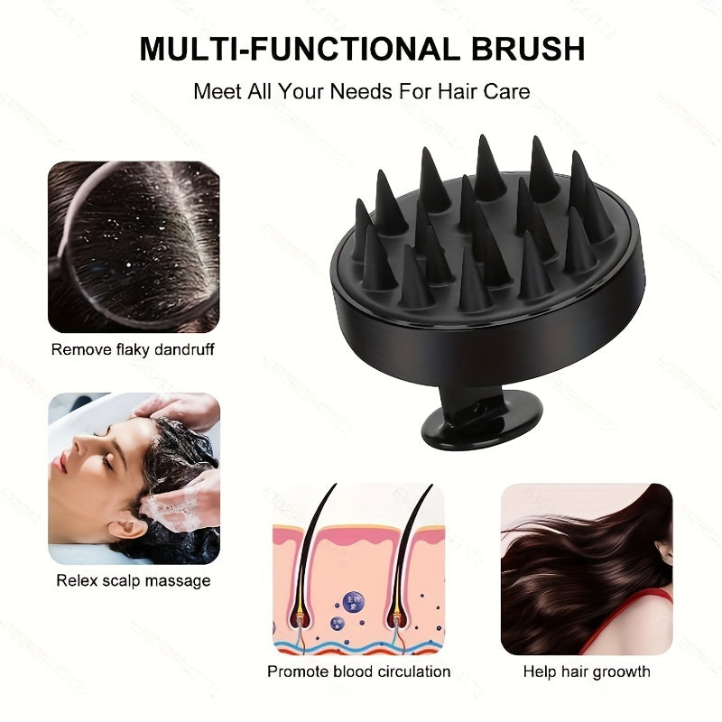 1pcs Professional Silicone Shampoo Brush Scalp Shower Washing Hair Massage Brush Soft Tooth Hair Brush For All Hair Types