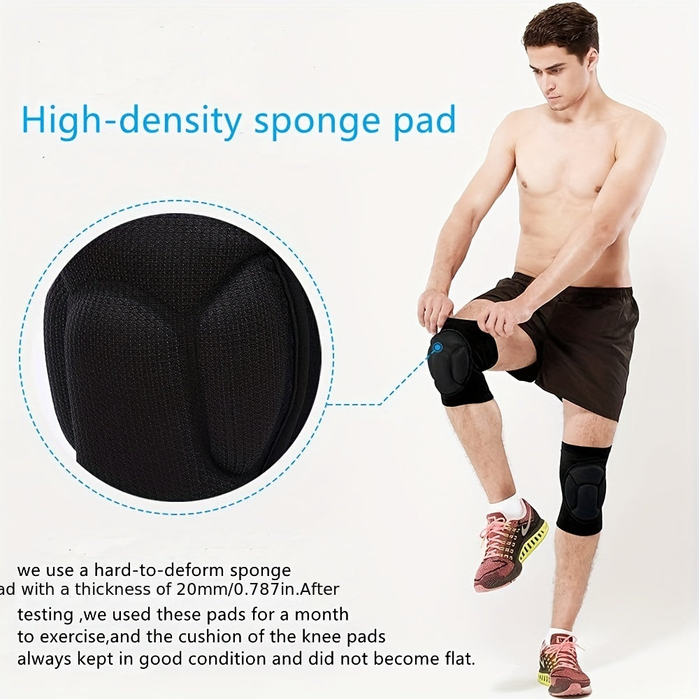1 Pair Protective Knee Pads, Thick Sponge Non-slip Collision Avoidance Knee Sleeve For 50-85kg