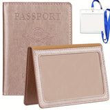 1pc Passport Holder Travel Bag Passport And Vaccine Card Holder Combo Slim Travel Accessories Passport Wallet For Unisex Leather Passport Cover Protector With Waterproof Vaccine Card Slot