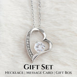 Creative Elegant Trendy Heart Zircon Pendant Necklace Decorative Accessories Holiday Mother's Day Gift With Gift Card Box