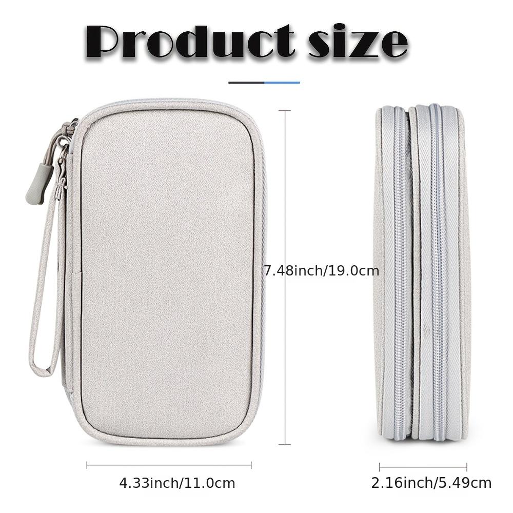1 Large Capacity Piece Multi-grid Travel , Accessories Storage Bag,Waterproof Electronics Accessories Storage Bag，PortableCharger,Set Charger Data Cable Protection Kit without Cable Cell Phone,Power Bank, Memory Card travel bag