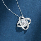 To My Beautiful Mom Cubic Zirconia Love Knot Necklace Mom Gift, Mom Necklace, Mother's Day Gifts