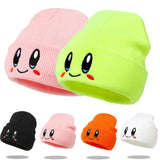 Cartoon Embroidery Cute Beanie Hat Trendy Bright Candy Color Knit Hat Warm Skull Cap For Women Men