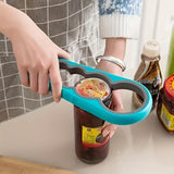 1pc 4-in-1 Multi-Purpose Can Opener with Non-Slip Grip - Perfect for Beer Bottles and Home Kitchen Use