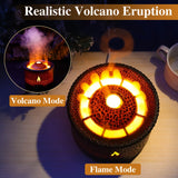 REUP Volcanic Flame Aroma Diffuser Essential Oil 360ml Portable Air Humidifier With Cute Smoke Ring Night Light Lamp Fragrance